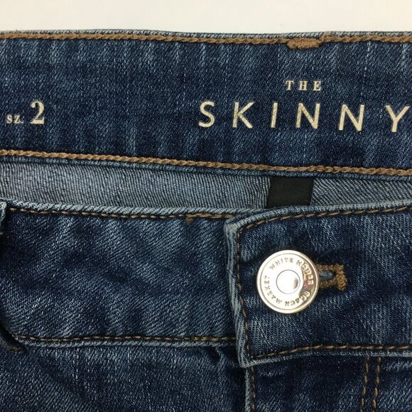 WHBM Women's Jeans The Skinny Embroidered Distressed size 2 length 30" - Picture 4 of 10